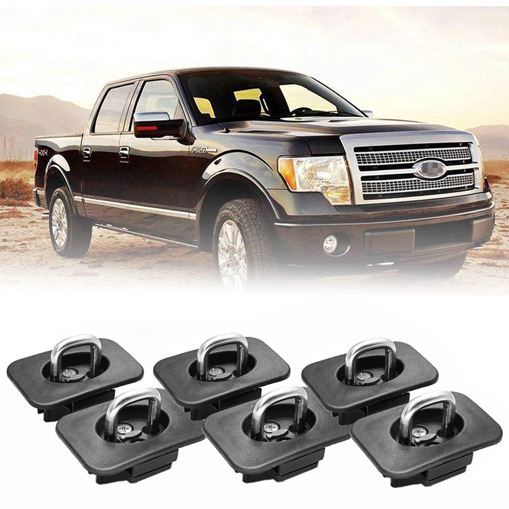 6PCS Truck Bed Retractable Tie Down Anchors For Ford F150 2015-2022  Ford F250 F350 Super Duty 2017-2022 Bed Cleat