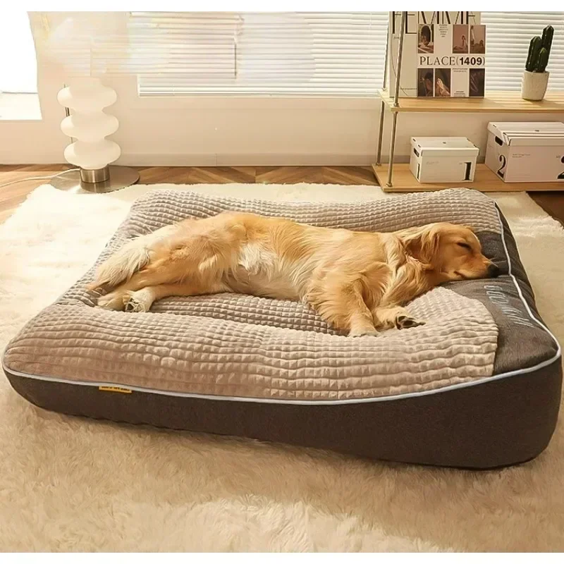 

Doghouse All-season Universal Medium and Large Dog Pet Sofa Golden Fur Bed Mat Pet House Winter Warm Sleeping Pad Accesorios