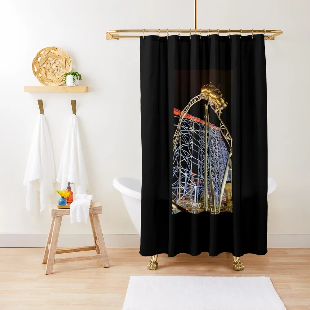 ICON and The Big One at Blackpool pleasure beach Shower Curtain For Bathroom Shower Anime Bathroom Curtain