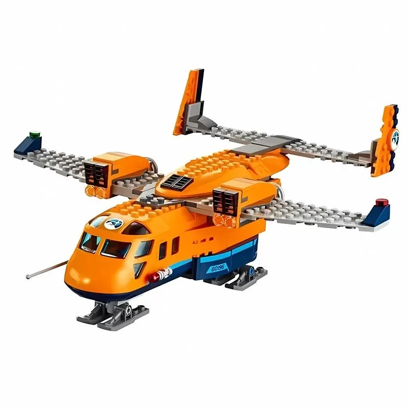 731PCS Urban Polar Adventure Series Arctic Supply Supply Aircraft Tracked Vehicle Building Block Toy Boy Educational Gift