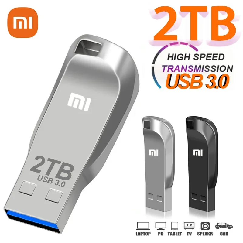 Xiaomi-Pen Drive de Metal de Alta Velocidade, Dispositivo de Armazenamento de Memória, Disco U para PC, USB 3.0, 512GB, 1TB, 2TB