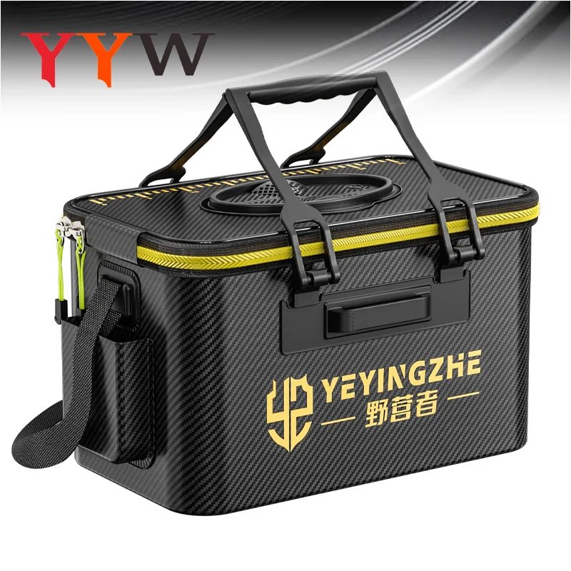 10-32L EVA Fishing Bag Collapsible Fishing Bucket for Live Fish Box Camping Water Container Pan Basin Tackle Storage Bag 30-50cm