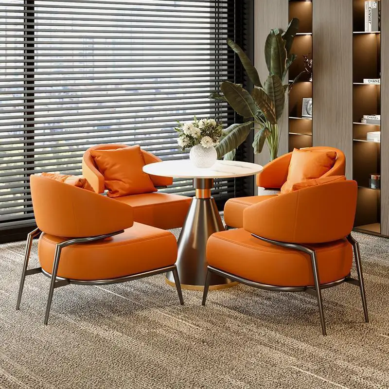 Sales office Slate negotiation Table and chair combination Cafe Office lounge area