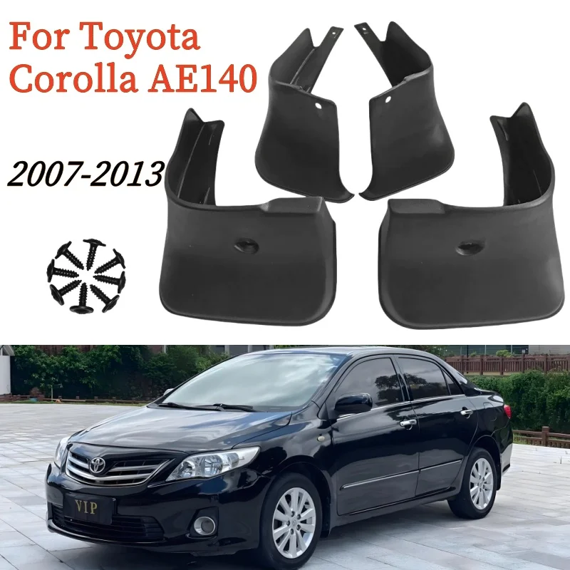 Guardabarros para Toyota Corolla AE140 2007-2013, Protectores de Salpicaduras Delanteros y Traseros, Accesorios para Auto
