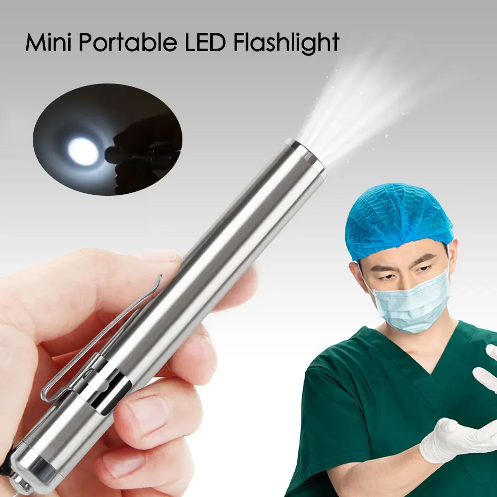 

Pen Light Mini Portable LED Flashlight 1 Mode led flashlight torch For the dentist and for Camping Hiking Out Use AAA battery