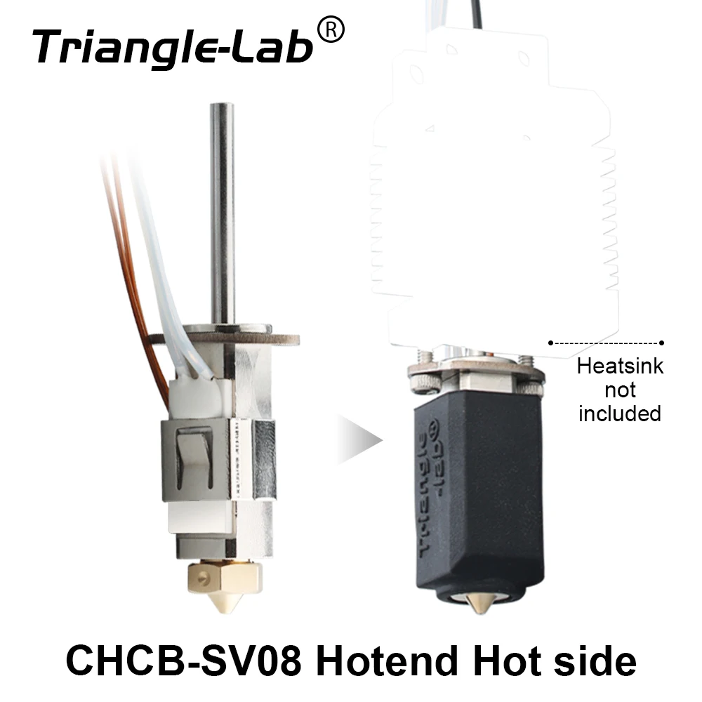 Trianglelab CHCB-SV08 Hotend hot side upgrade for SV08 compatible with previous heat sinks 80w heating element