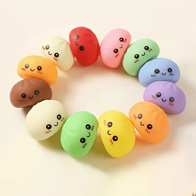 10pcs Mini Dumpling Squishy Soft Slow Rising Squeeze Toy Kawaii Anti Stress Decompression Fidget Toy Cute Gift