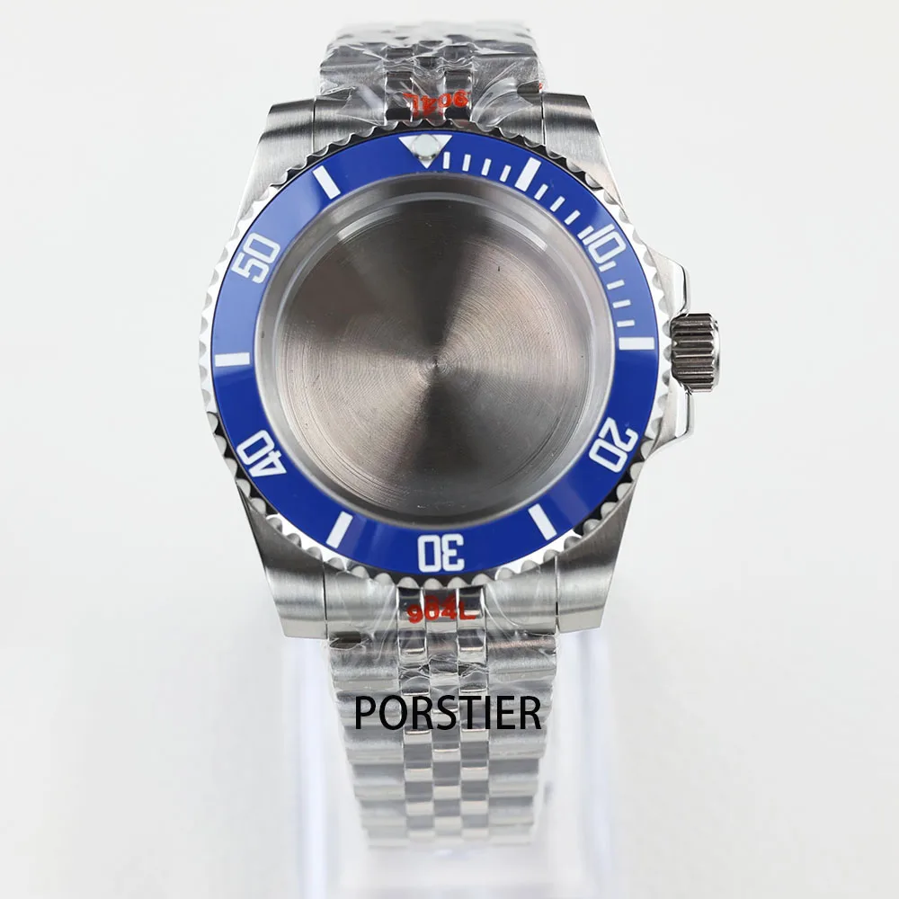 40mm Watch Case 904L Stainless steel Jubilee bracelet Sapphire Glass for Seiko NH34 NH35 /36 Movement GMT Yacht-Master Cases image 3