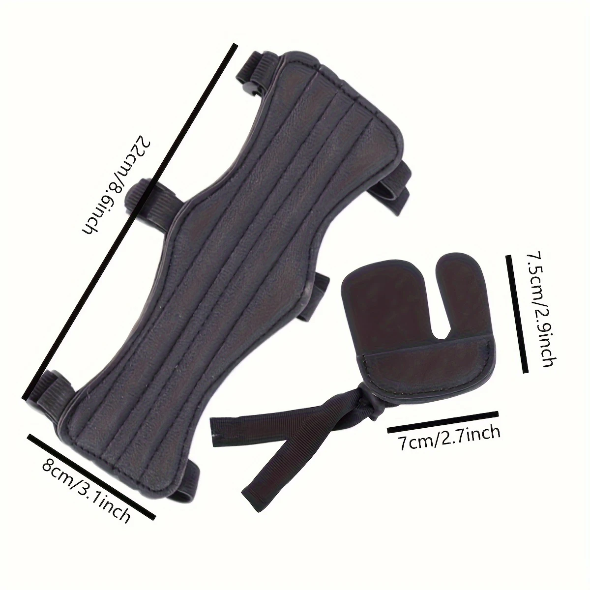 مجموعات حراسة الذراع والأصابع، مجموعات قوس الصيد في الهواء الطلق وذراع السهم وواقي الأصابع، معدات الحماية للرماية والرماية