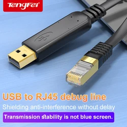 USB to RJ45 Console Cable RS232 Serial Adapter for Laptop Computer Cisco Router USB RJ 45 8P8C Converter Console Cable 1.8m 3m