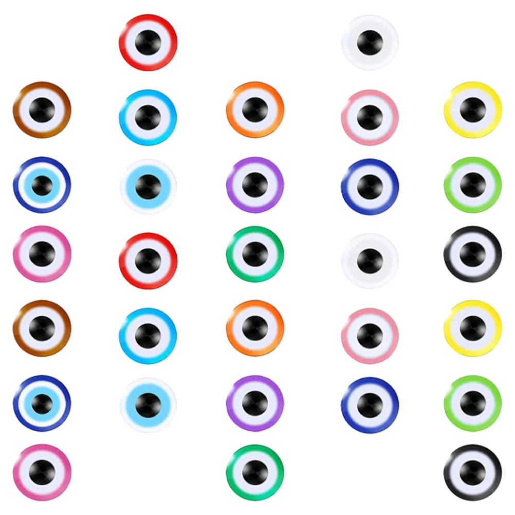 

DIY Jewelry Colorful Resin Evil Eye Unique Flat Beads For Diy Pendant Charm Large Quantity Loose Beads for Making