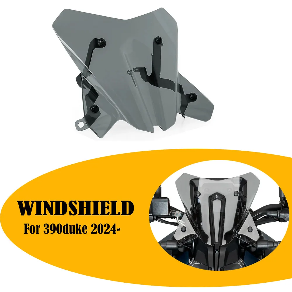 

For Duke 390 125 2024 2025 Windshield Windscreen Duke390 Duke125 Acrylic Front Wind Shield Screen Air Deflectors Motorcycle