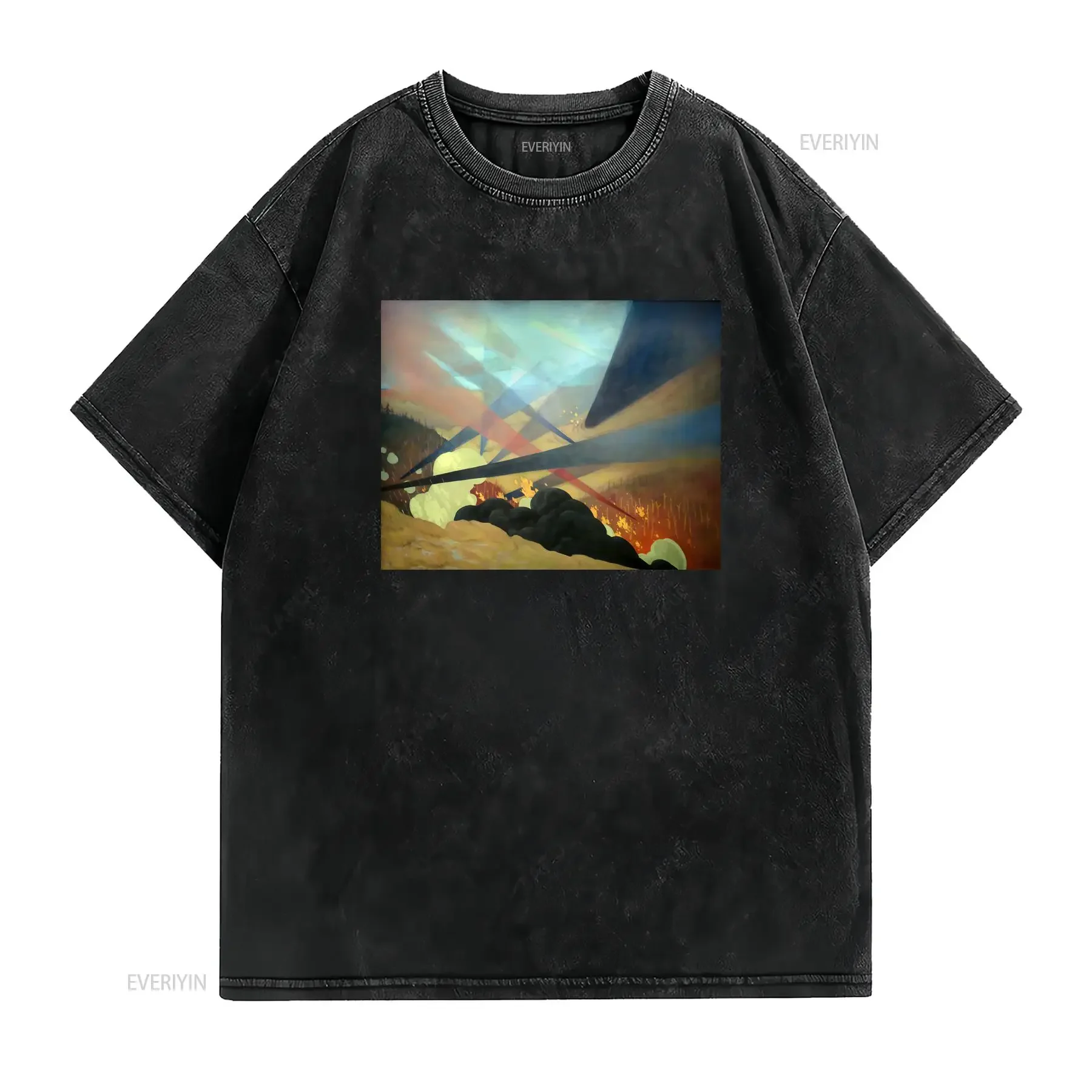 Verdun Felix Vallotton Painting T Shirt Art for Her Him Lover vintage Washed Casual Unisex Slightly Versatile Comfortable