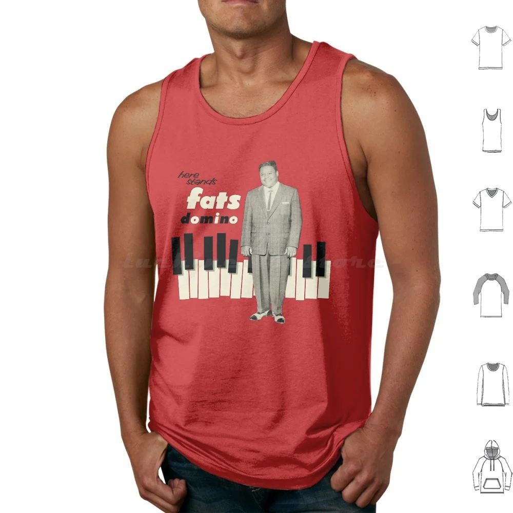 Here Stands Fats Domino Tank Tops Vest Sleeveless Skinhead Skinhead Reggae Skinhead Pride Skinhead Girl Rudeboy Ska Rocksteady