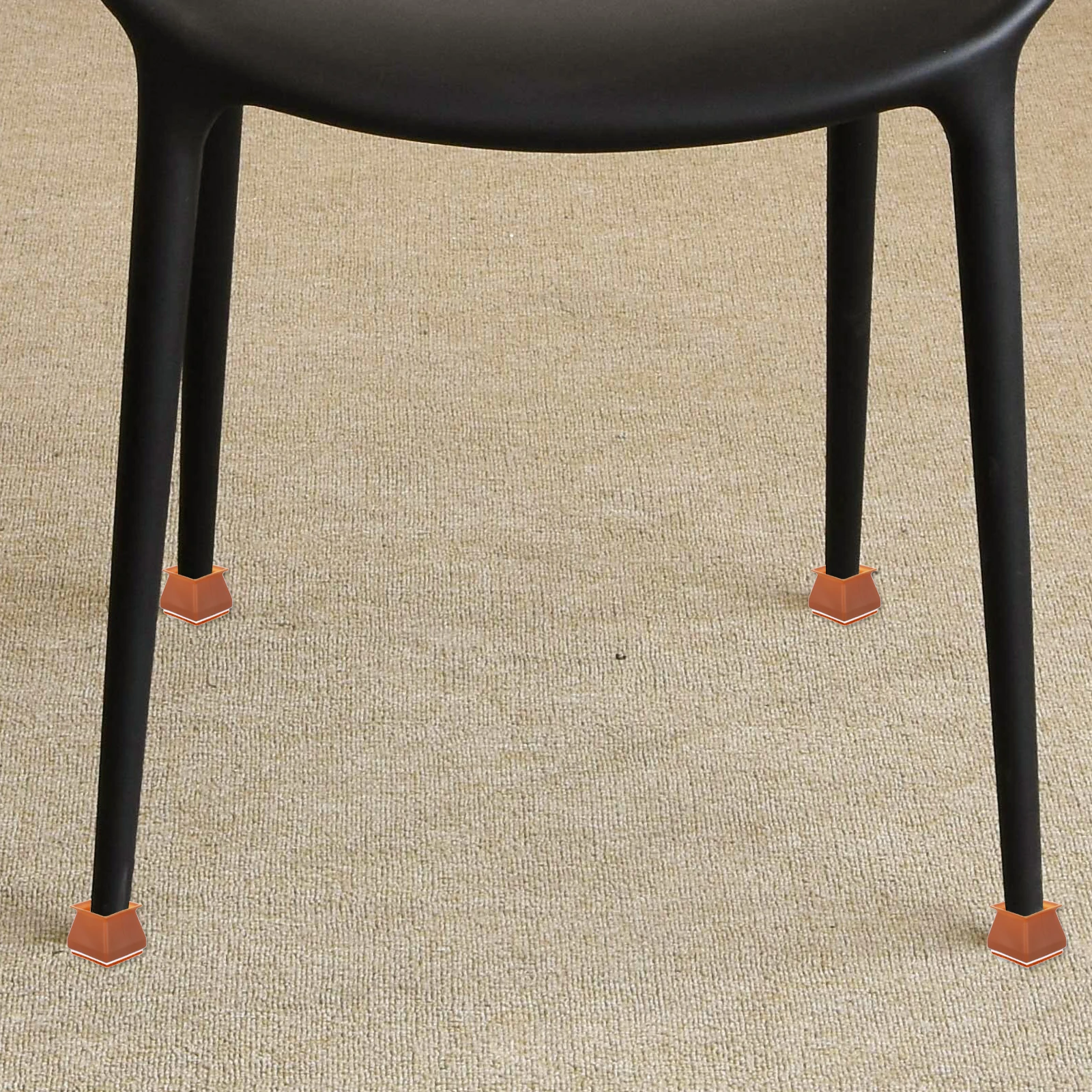 

24pcs Floor Protectors Chair Table Feet Covers Anti Slip Leg Bottom Caps Brown Silica Gel Furniture Leg Protectors Home Office