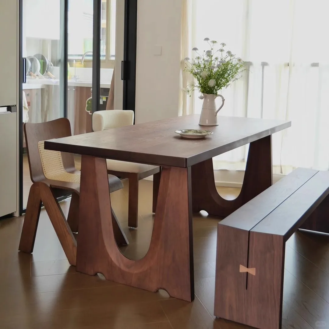 

Design Home Restaurant Hotel Conference Room Furniture &Modern Solid Wood Dining Table Simple Style