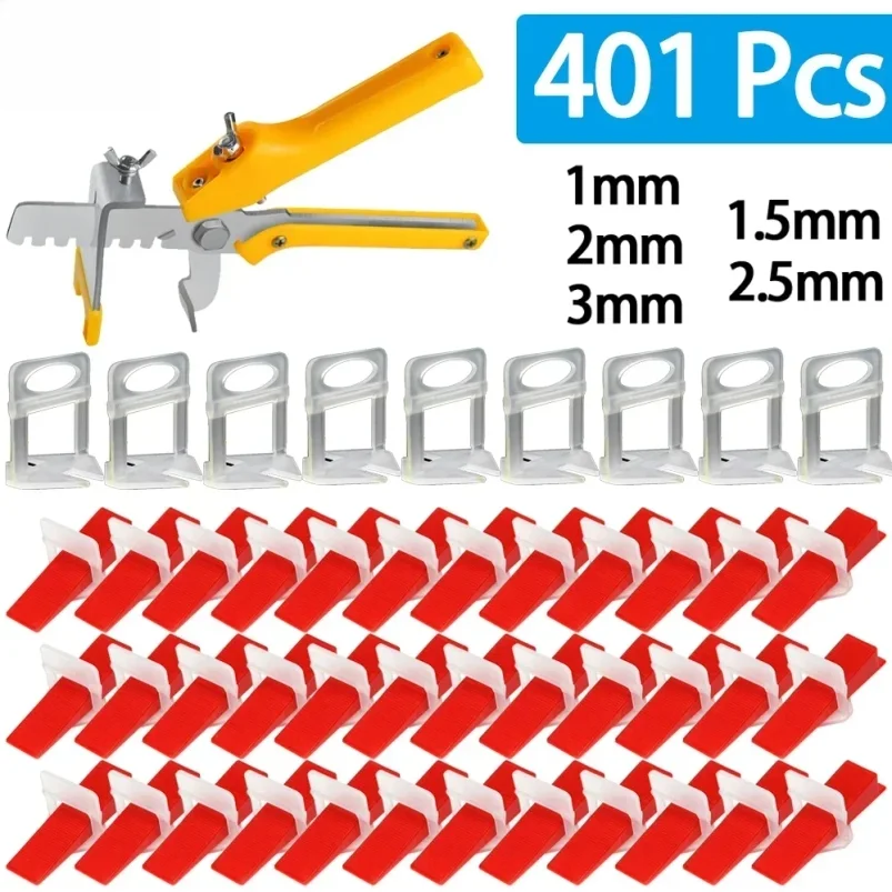 1/1.5/2/2.5/3mm Wall Floor Tile Leveling System Clips Ceramic Leveler Spacer Plier Wadge Kit for Tile Laying Construction Tools