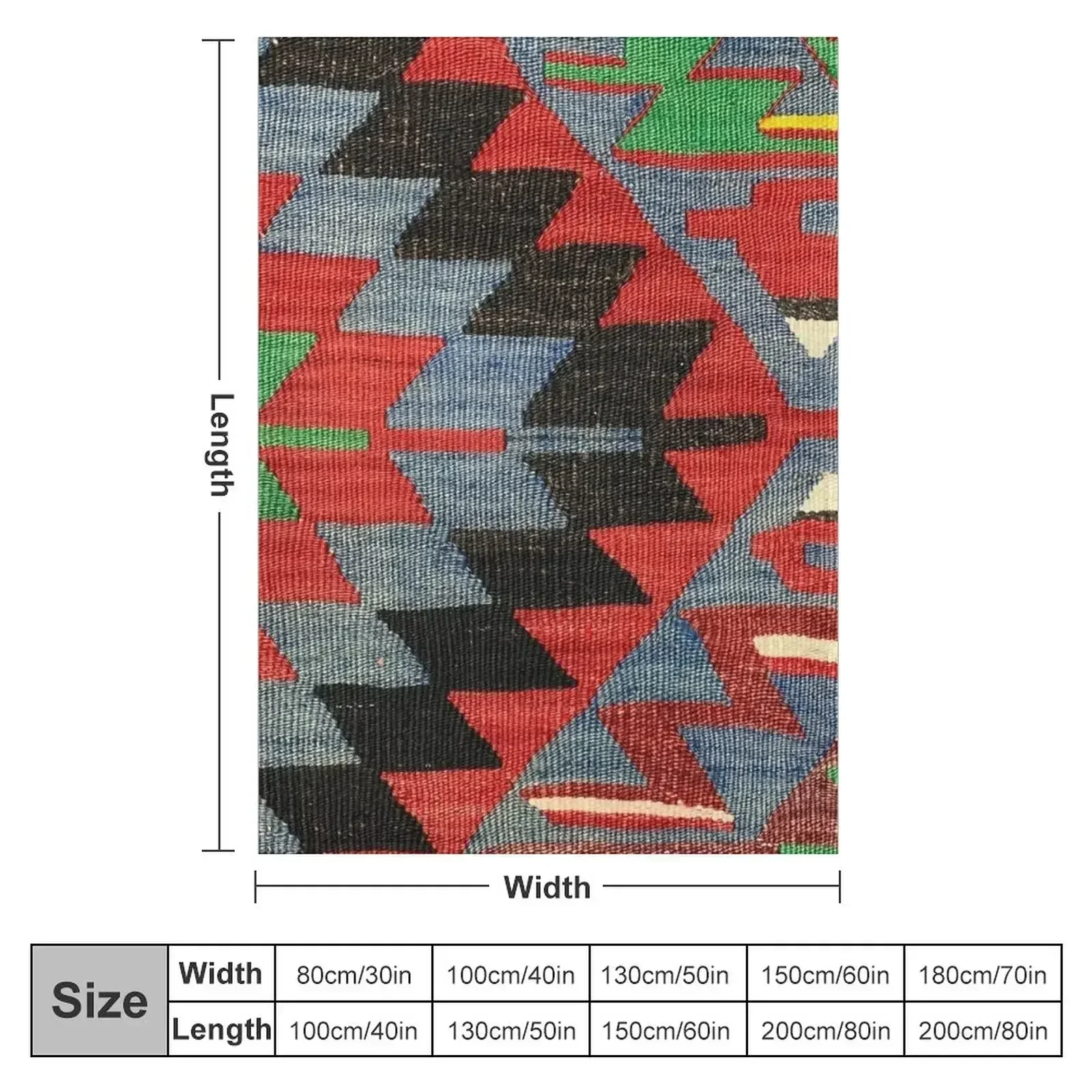 Decorative Esme Kilim, Navaho Weave, Woven Textile, Persian Carpet Throw Blanket