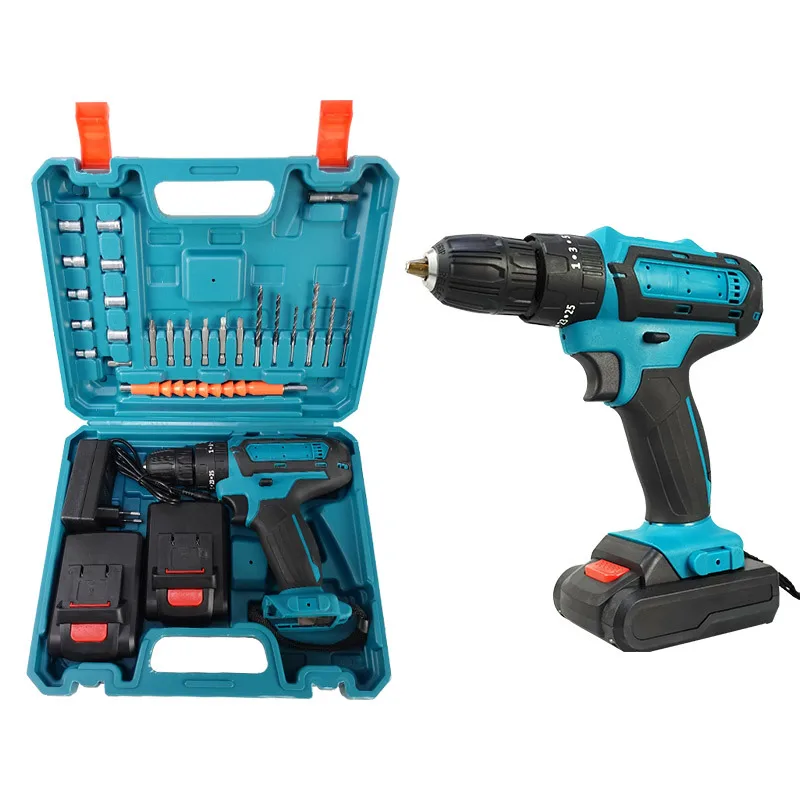 88V Power Multifunctional Electric Tools Cordless Impact Drill Hand Drill Home Lithium Electric Screwdriver Set Factory Price