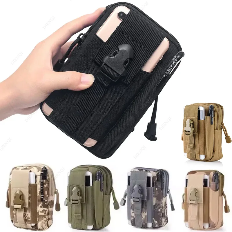 Outdoor Hiking Bag Molle Pouch Multipurpose Tactical Leg Fanny Pack Belt Pack Phone Purse Riding Locomotive Waist Bags for Men