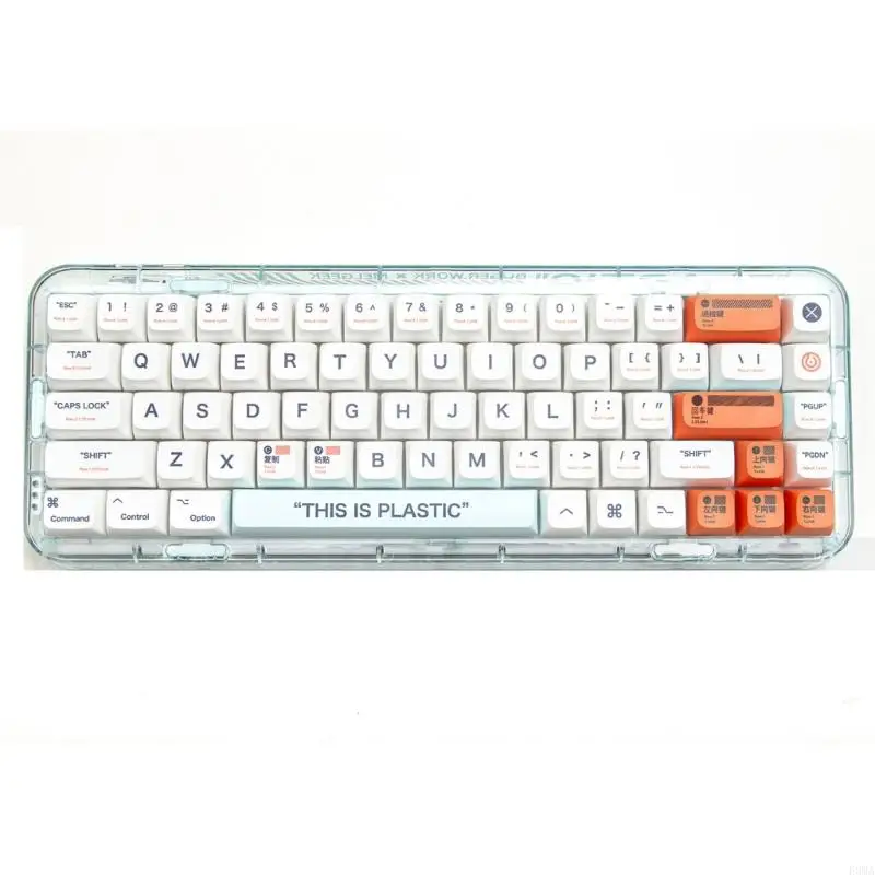 

F3MA Keycaps 133PCS THIS IS PLASTIC Keycaps XDA Full Set Keycap DyeSubbed Thick PBT for Gaming Mechanical Keyboard