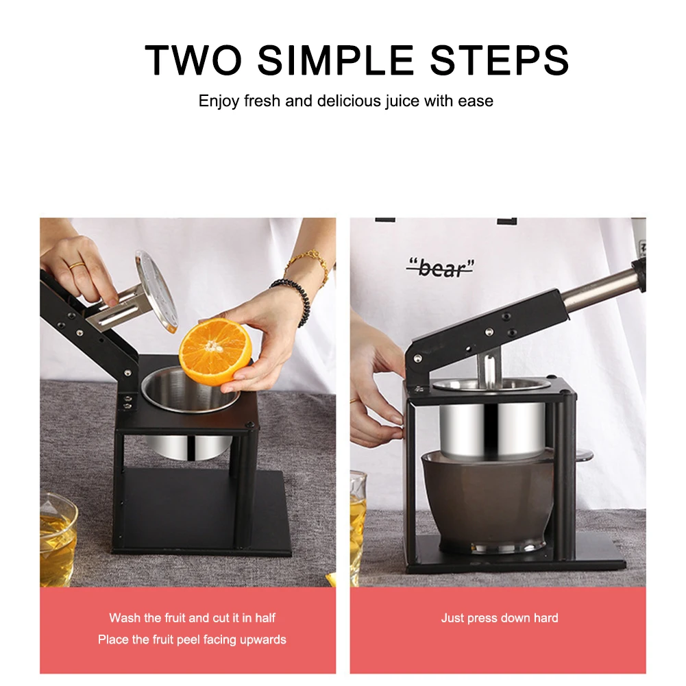 

304 Stainless Steel Squeezer Juicer Hand Press Fruit Juicer for Lemons Orange Grapfruit for Kitchen Bar Restaurant