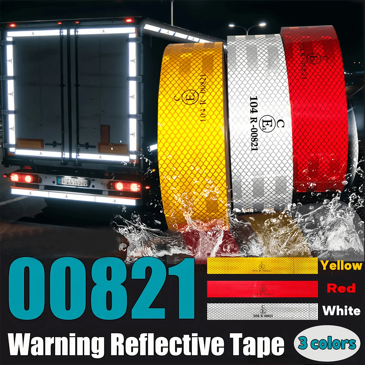High Intensity Reflective Adhesive Tape 5cm*5m Diamond Grade Red White Yellow Waterproof Car Stickers Reflectors Strip For Truck