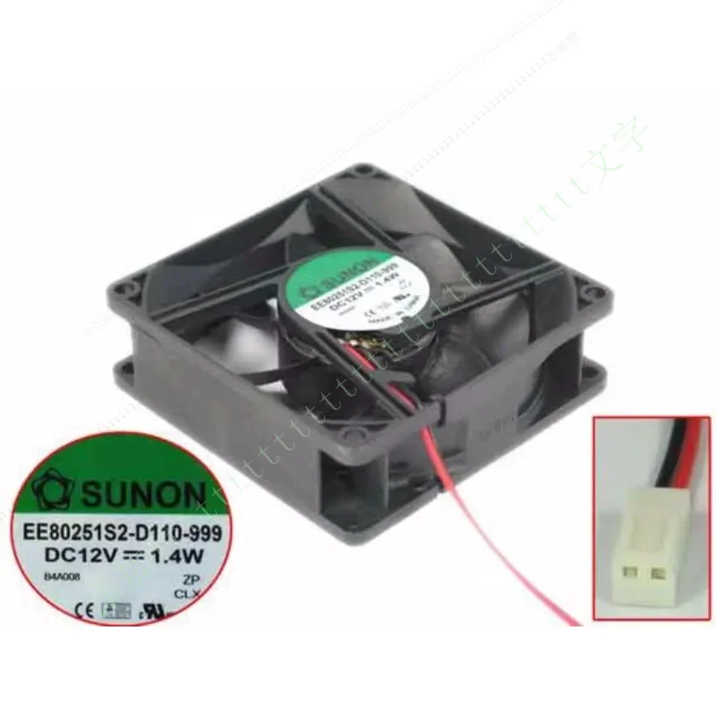 

W ДЛЯ SUNON EE80251S2-D110-999 DC 12 В 1,4 Вт 80x80x25 мм 2-проводной охлаждающий вентилятор для сервера