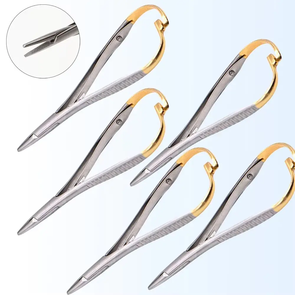 Mathieu Dental Needle Holder Forceps Stainless Steel Precision Tweezer for Suturing and Orthodontic Procedures