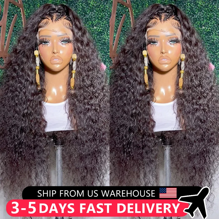 

Wig Human Hair 13x4 HD Lace Frontal Human Hair Wigs Deep Wave 13x6 Pre Plucked Curly Remy Hair Brazilian 4x4 Lace Closure Wig