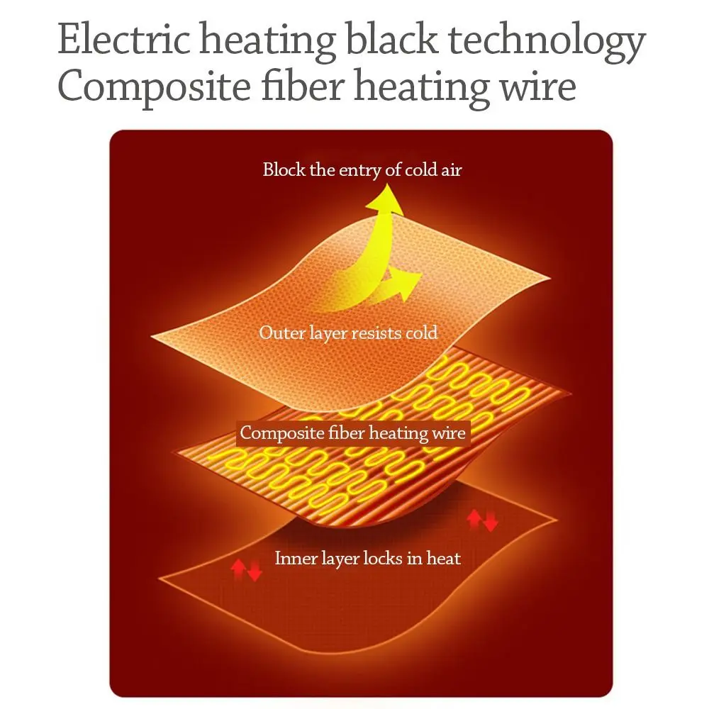 Selimut pemanas listrik USB, pakaian rumah tangga hangat portabel syal hangat dapat dicuci untuk musim dingin