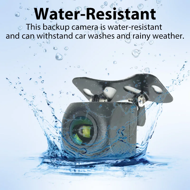 واسعة 170 °   كاميرا احتياطية عالية الدقة |   720P/1080P دقة مزدوجة ورؤية ليلية محسنة للخلف الواضح