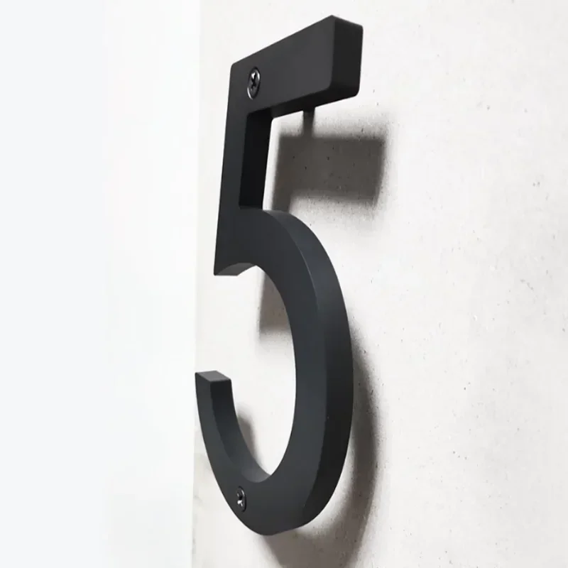 12-15 Cm Exterior House Numbers 3D Signs Alphabet Home Outdoor Numbers Address Plate 5-6 Inch Digital Welcome Sign Front Door