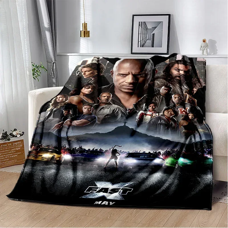 HD 10 Fast & Furious X  3D Printed Soft Plush Blanket,Flannel Blanket Throw Blanket for Living Room Bedroom Bed Sofa Picnic Kids