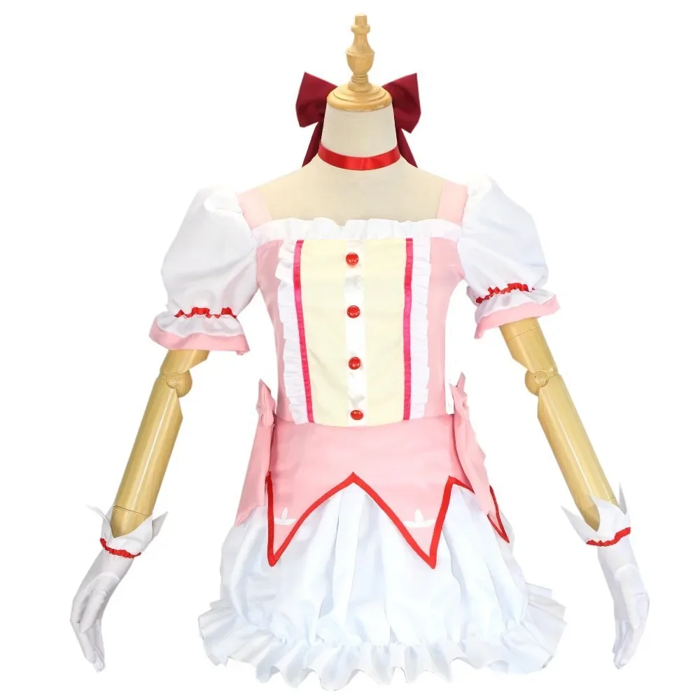 Anime Kaname Madoka Cosplay Costume Magica Kaname Dress Wig Kaname Madoka Outfits for Comic Con