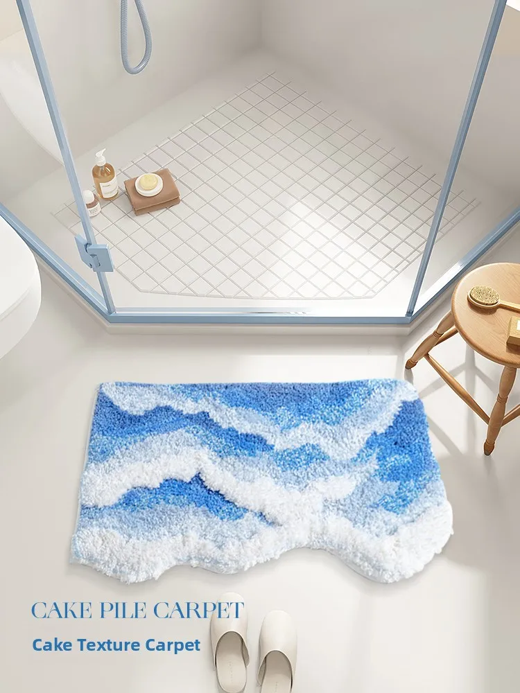 

Коврик Muanai X Sea Wave Diamond для ванной комнаты, влаговпитывающий, утолщенный, для входа и туалета