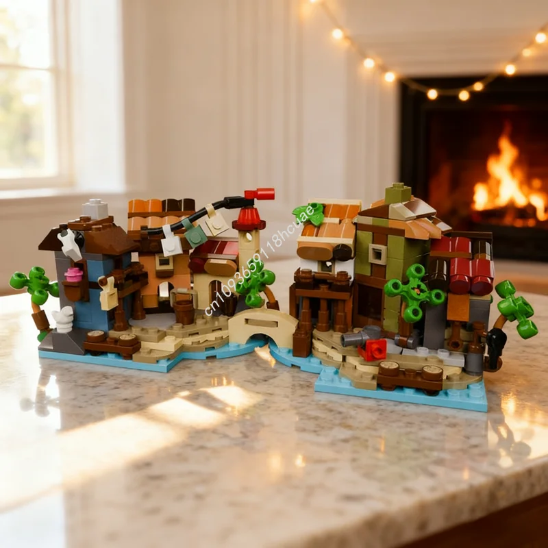 

300pcs MOC Mini The Thieves Tortuga BrickLink Model Building blocks Christmas gifts Assemble DIY creative toy idea Brick Kids