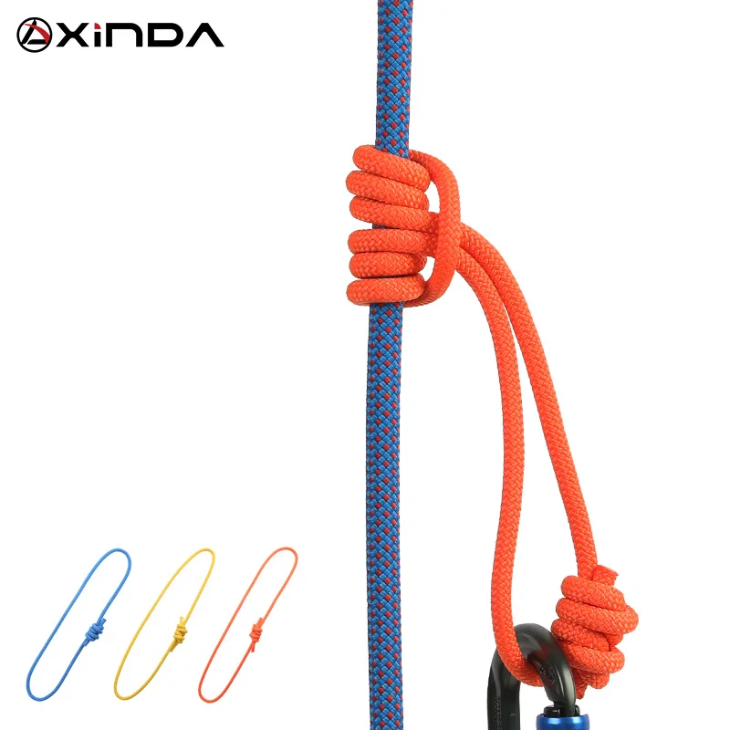 Xinda Outdoor 6mm Prusik Cord Rope 120cm LengthAccessory Rope Durable Heat Resistant Polyester nylon Kevlar Rock Climbing Rope