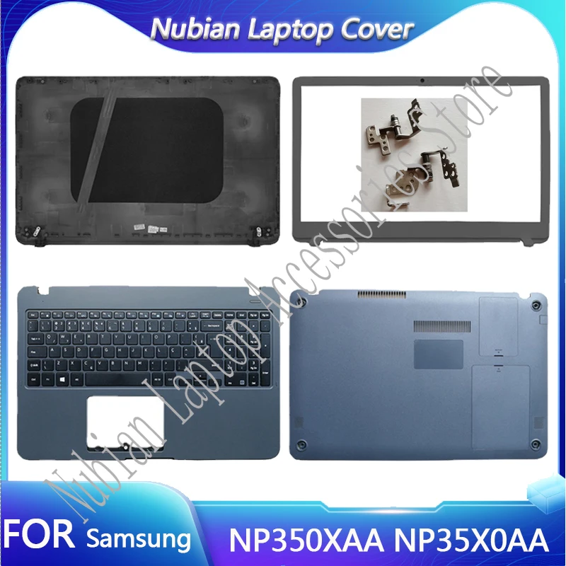 NEW For Samsung NP350XAA NP35X0AA NP351XAA Series Laptop Laptop LCD Back Case Front Bezel Hinges Palmrest Bottom Case