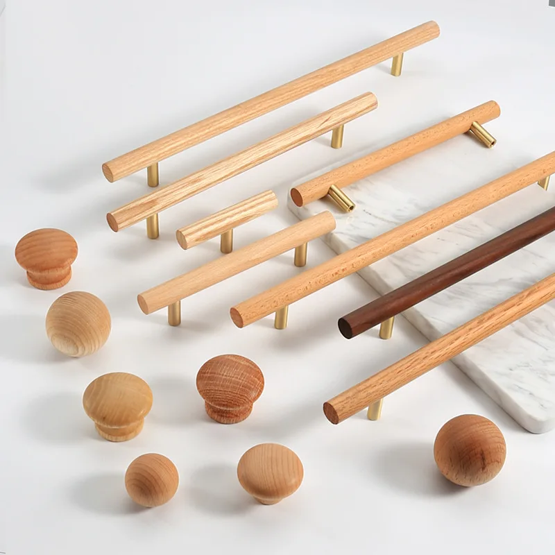 Cabinet Door Pulls Wood Grain Sliding Door Handles Glass Window Grips Push Pull Hardware