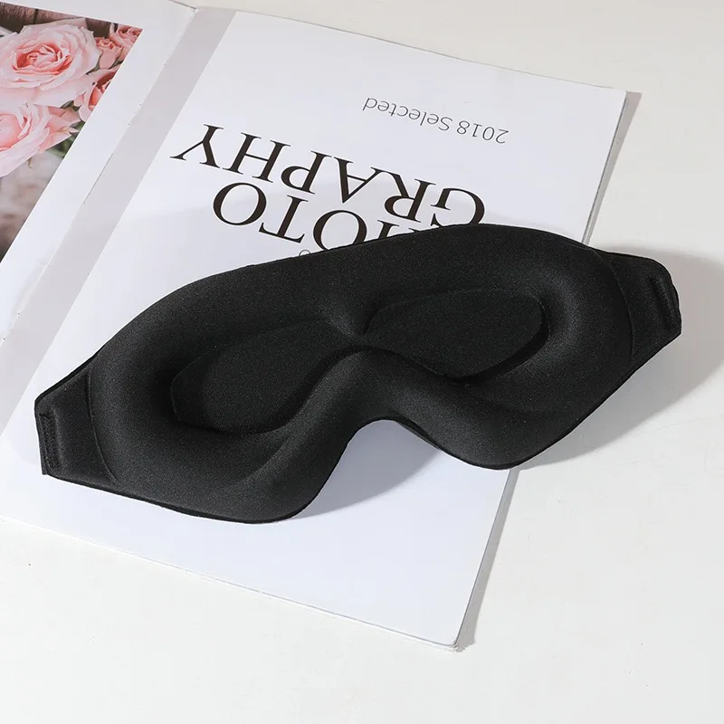 قناع نوم ثلاثي الأبعاد معصوب العينين رغوة الذاكرة الناعمة 99% حجب ضوء النوم المعونة غطاء العين للنوم العميق والاسترخاء #5