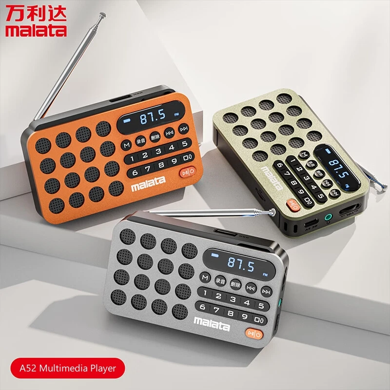 A52 Multimedia FM Radio Wireless Bluetooth Speakers Mini Subwoofer Support TF Card /USB Play Large Battery and Long Battery Life