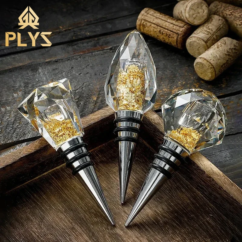 

Creative glass crystal wine stopper,home beer champagne freshkeepin sealed stopper,luxury imitation diamond face crystal stopper