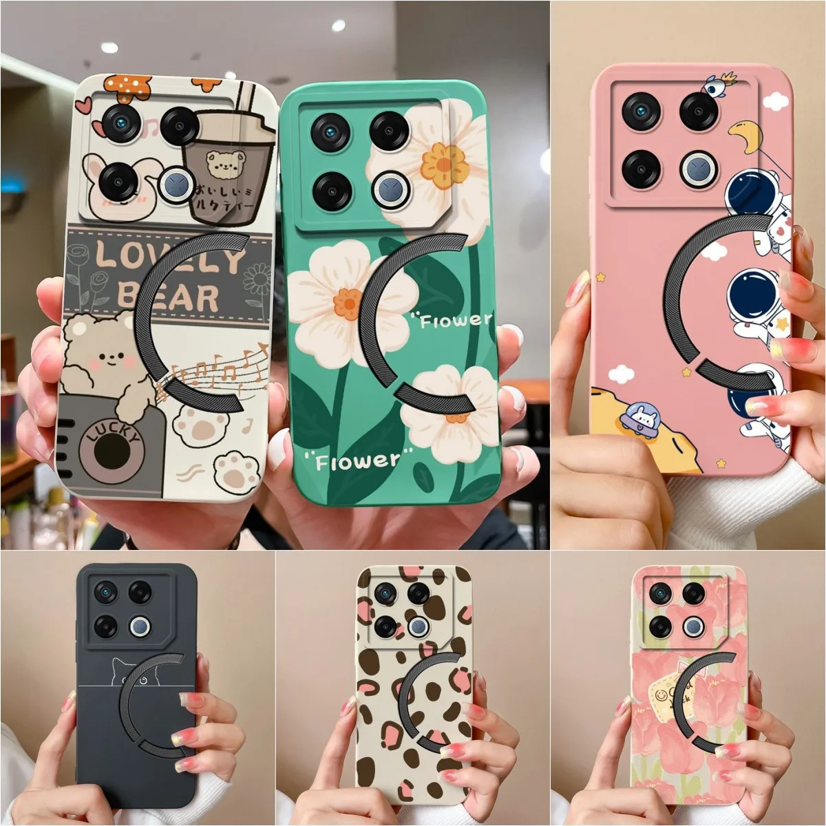 Cute Cartoon Pattern Cover For Infinix GT 20 Pro X6871 Phone Case Anti Drop Liquid Soft Silicone Shell For Infinix GT20pro Funda