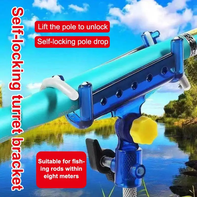 Fishing Rod Holder  360 Adjustable Mount for Secure Lock in Kayak Boat Outdoor Setup 1/2pcs