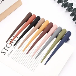Women's Simple Frosted Hair Clip Lovely Solid-Color Frosted Hairpin Anti-Drop Hair Fixing Clips Hair Stick Gift For Birthday