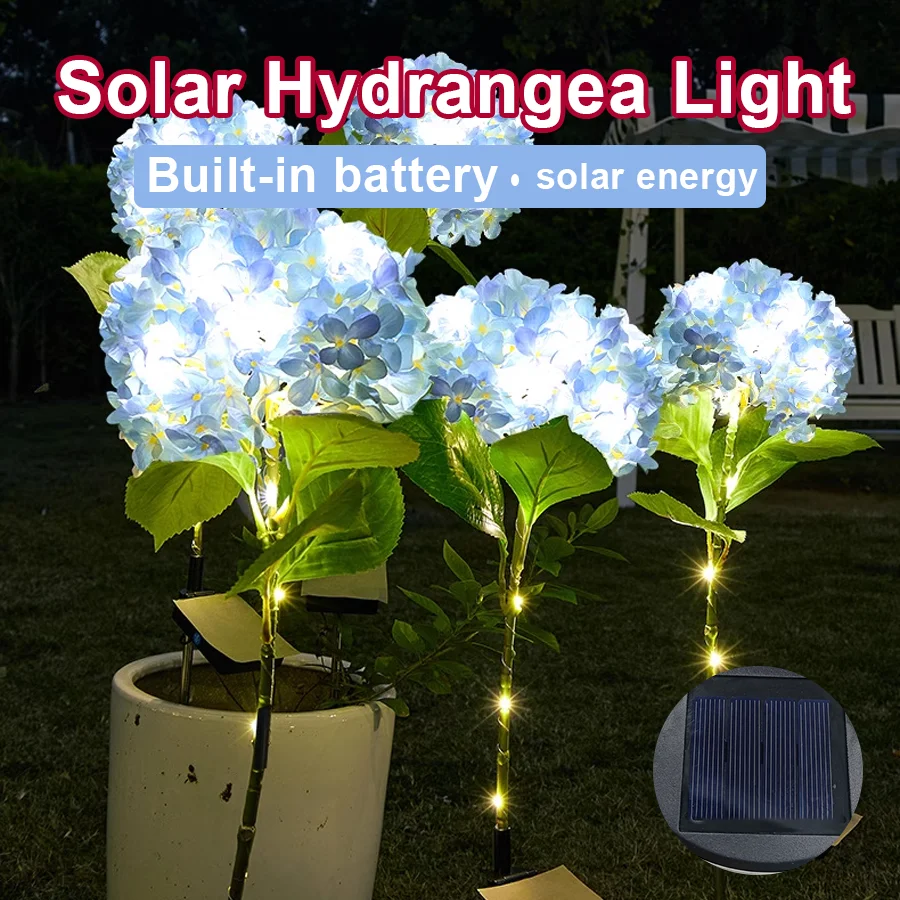 

Солнечная гортензия, садовый светильник, уличный водонепроницаемый датчик света, внешний фестиваль, двор, вилла, двор, пейзажный двор