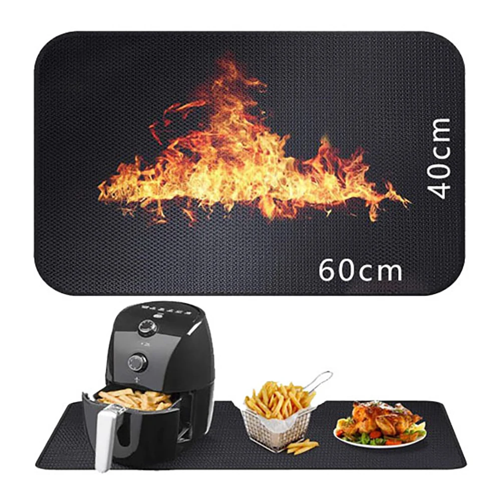 40x60cm Air Fryer Coffee Maker Heat Resistant Pad Counter Mat Countertop Non-slip Appliance Moving Mat Kitchen Accessories