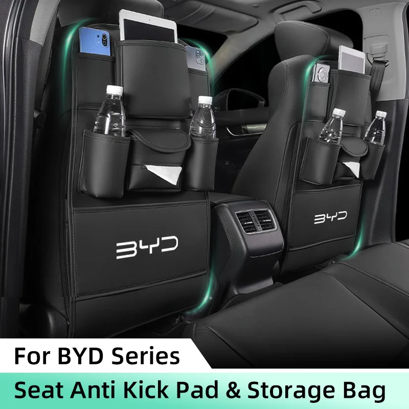 New! Center Console Cup Holder for BYD ATTO3 Han V2L F3 E6 G3 I3 EA1 Anti-Kick Interior Organizer Accessories All In One
