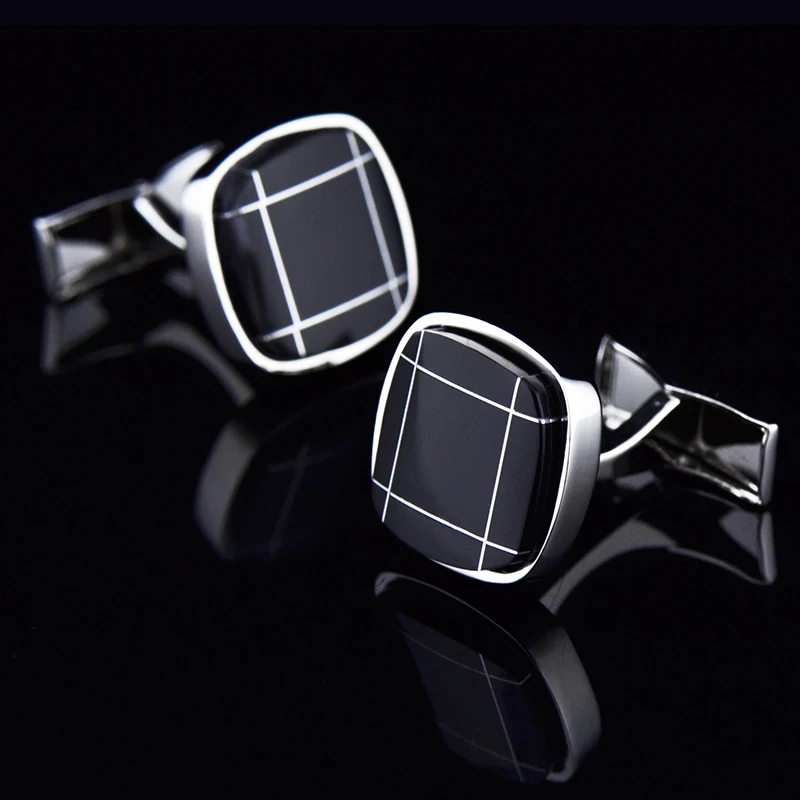 FLEXFIL Jewelry fashion shirt cufflinks for mens gift Brand cuff links buttons black High Quality abotoaduras gemelos Metal